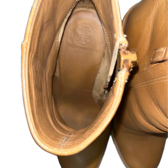 Tory Burch Gabrielle Elegant Tan Ankle Boots Size 9M - Picture 10 of 13